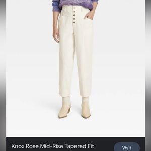 Knox rose cargo pant with tapered fit in beige